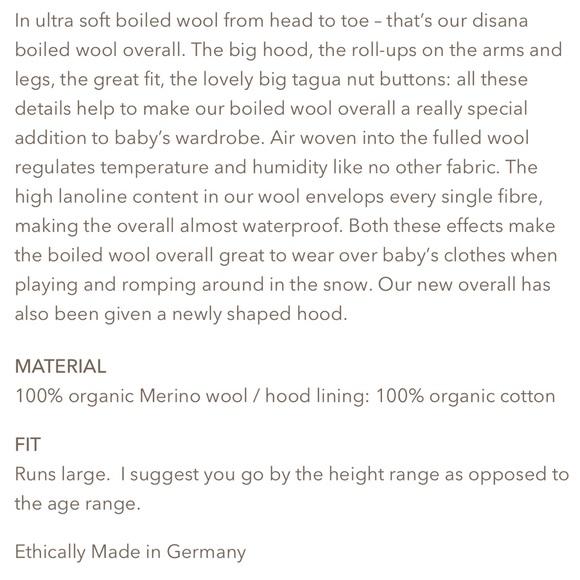 Disana Boiled Wool Suit - Picture 3 of 4